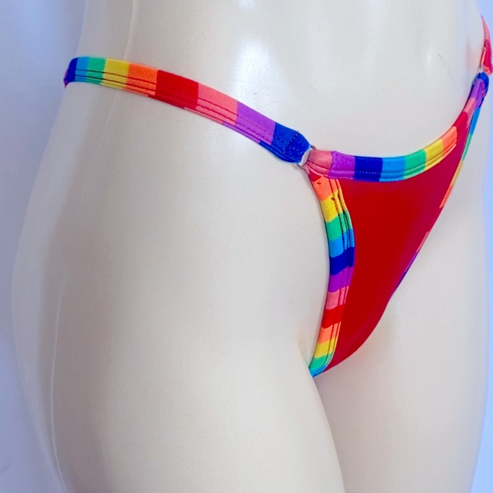Thong Bikini -Pride Print / Handcrafted
